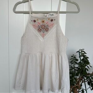 Others Follow Cream Pink Sleeveless Halter Tank Top